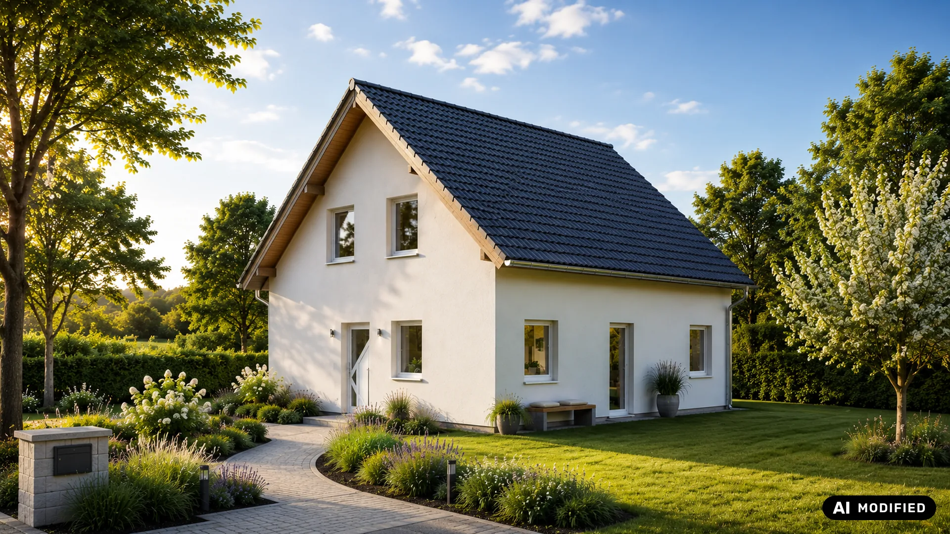 Das Einfamilienhaus Encore von der Straßenseite