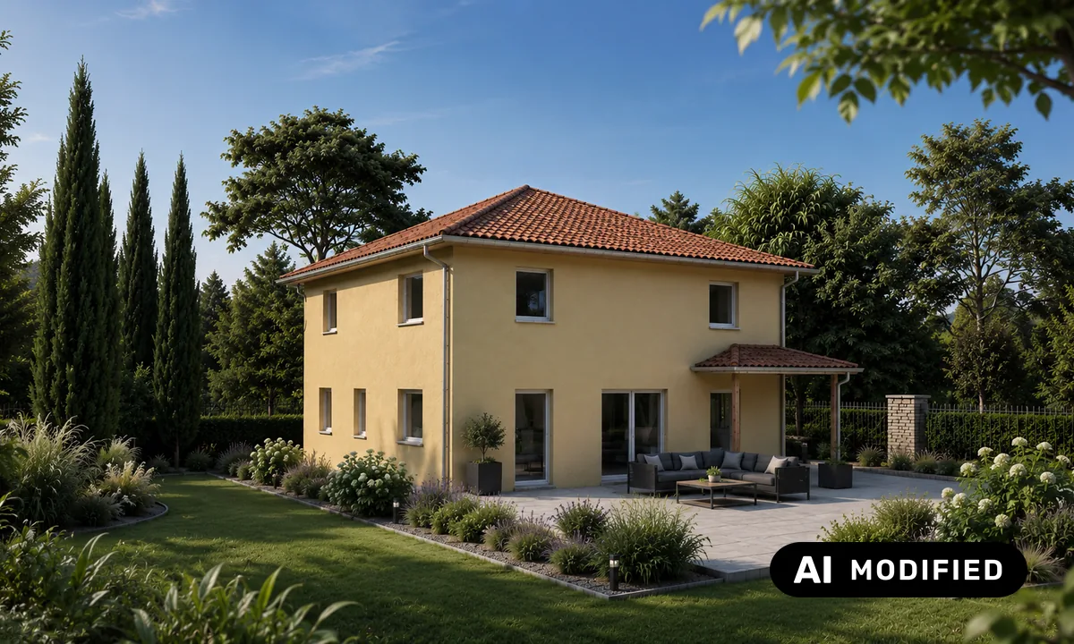 Gartenansicht der Stadtvilla Passione