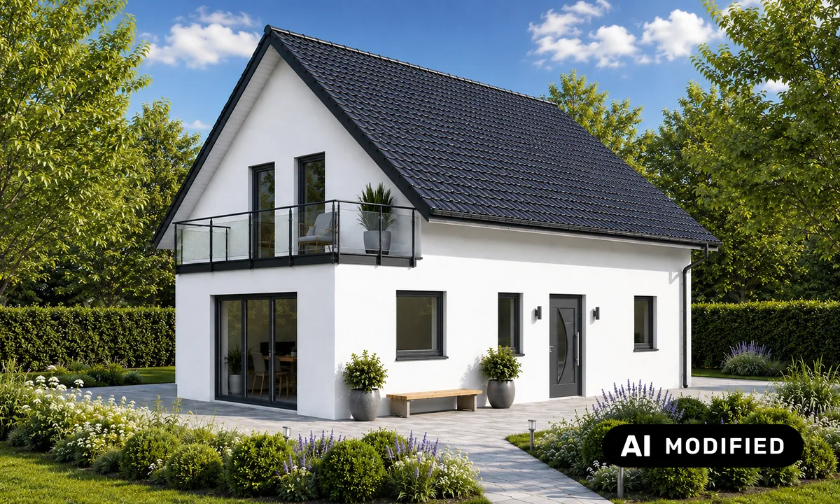 Frontansicht des Mehrgenerationenhauses Secco